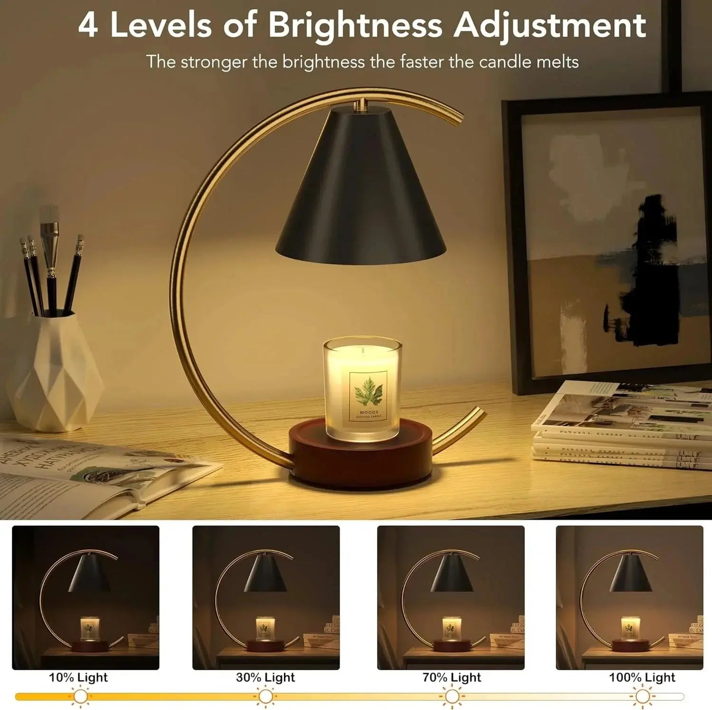 Dimmable Candle Warmer Lamp – Efficient, Flame-Free Fragrance.