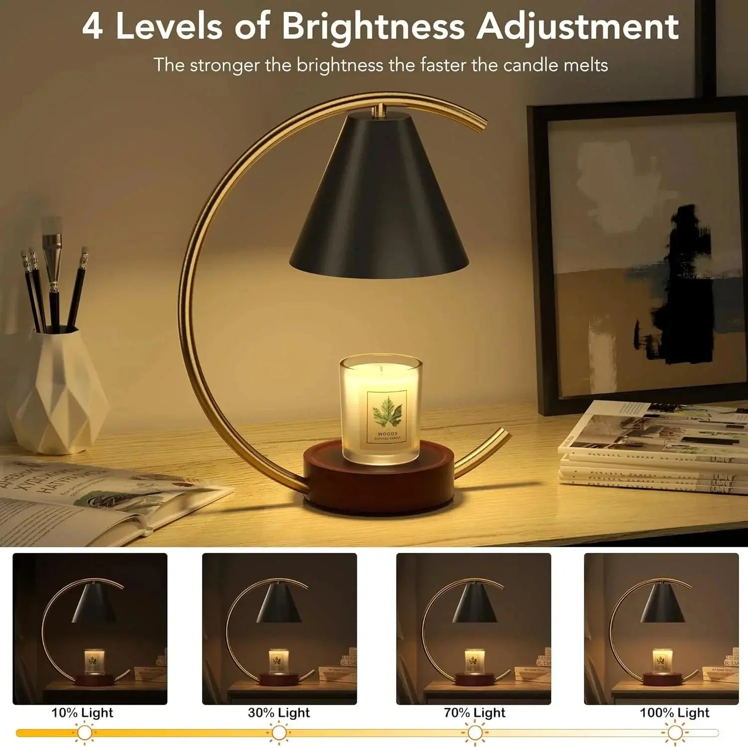 Dimmable Candle Warmer Lamp – Efficient, Flame-Free Fragrance.